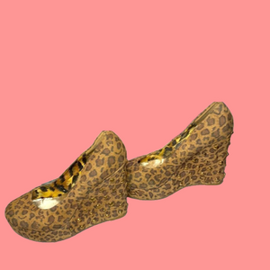 🌷A.CO🌷 Leopard Animal Print Wedge Platform Shoes   